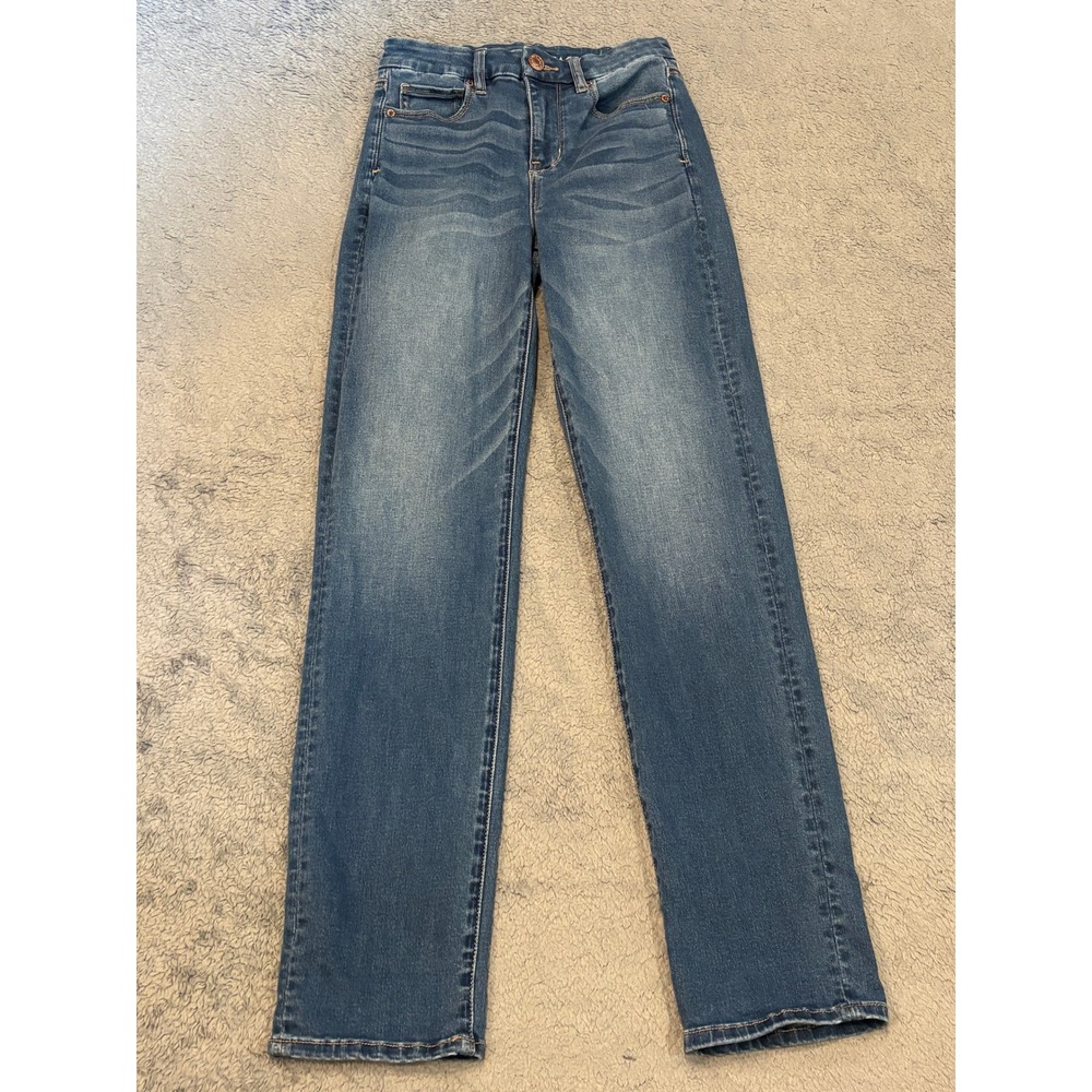 American Eagle Curvy Hi-Rise Skinny Jeans Blue Ne(x)t Level Stretch Size 4 Reg